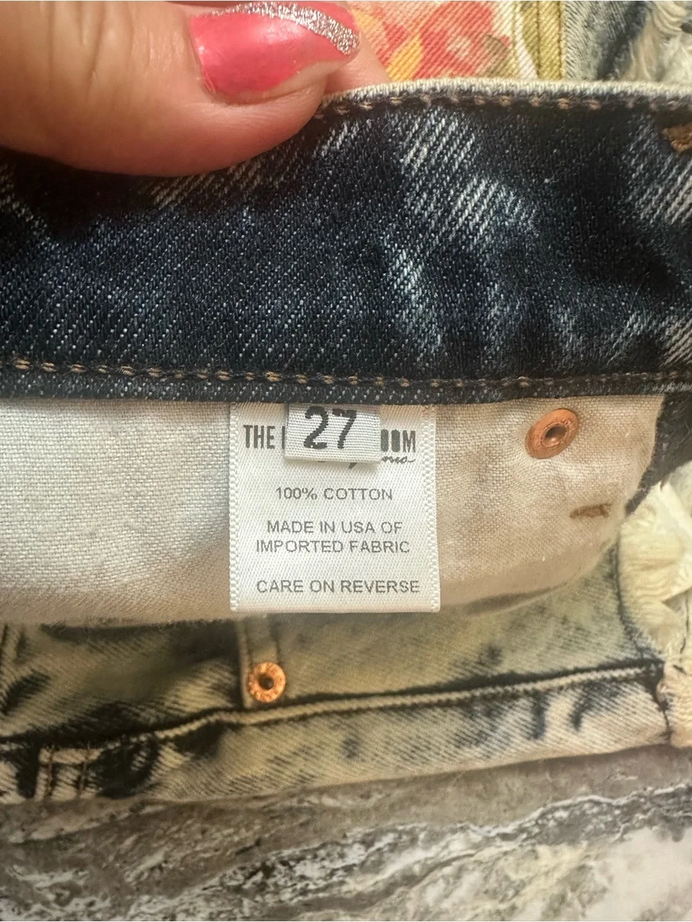The Laundry Room Acid-Wash Distressed Jean Shorts - Black, White